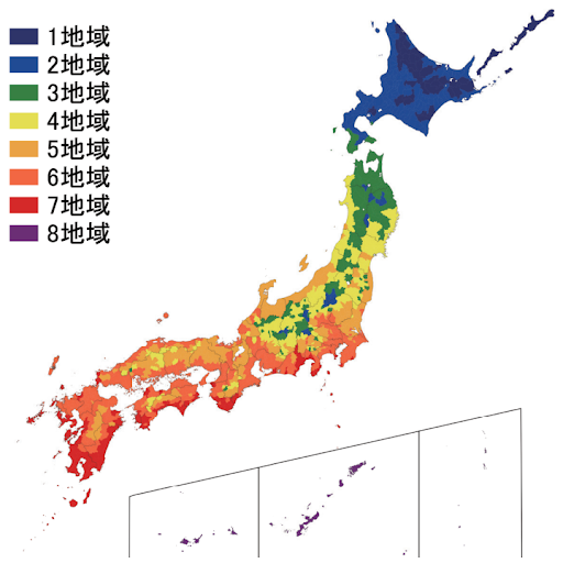 8つの地域